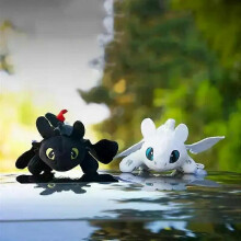 (35CM, B) How To Train Your Dragon Toothless Light Anger Figure Soft Plush Car Helmet Dece