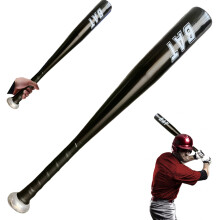 Aluminium Baseball Bat for Kids and Adults 20-Inch Lightweight Training Bat with Wrapped Grip in Black