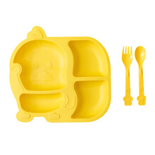 Children Tableware PP Cute Cartoon Duck Pattern