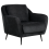 Beliani Armchair EIBY Chenille Black 1