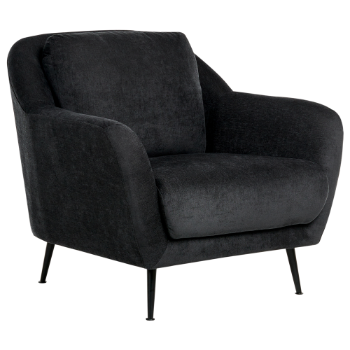 Beliani Armchair EIBY Chenille Black
