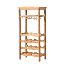Bottle Rack - Modern Bamboo Wine Rack, Multi-Tier Wooden Wine Organizer, Stacking Wine Holder, Wine Cup Racks