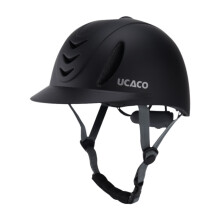 Black - Light Adjustable Knight Helmet with Removable Liner for Equestrian Sports and Tournaments