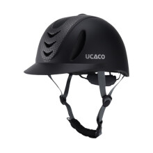 Shockproof Knight Helmet With Adjustable Gear Breathable Gray Black For Equestrian Sports Activities