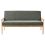 Beliani Sofa 3 Seater ESRUM Fabric Light Brown/ Green 1