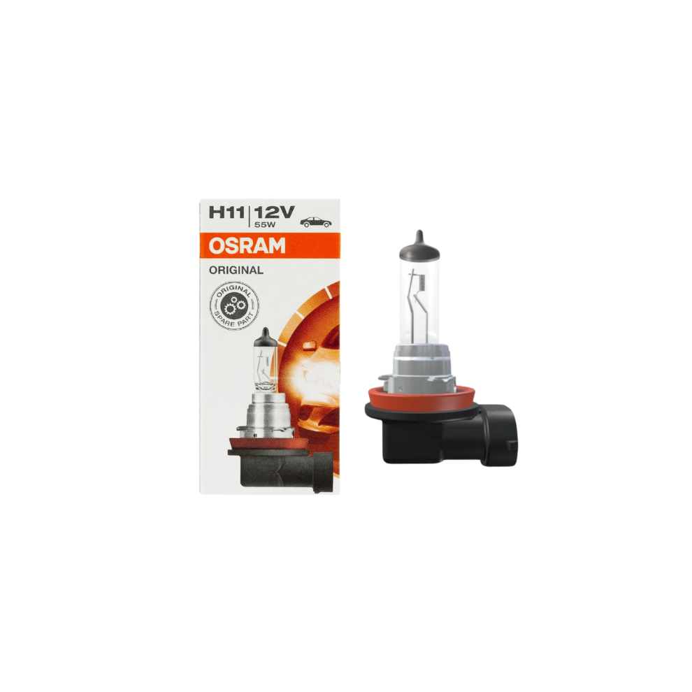 H11 Osram 12V 55W Clear Headlight Bulb Set