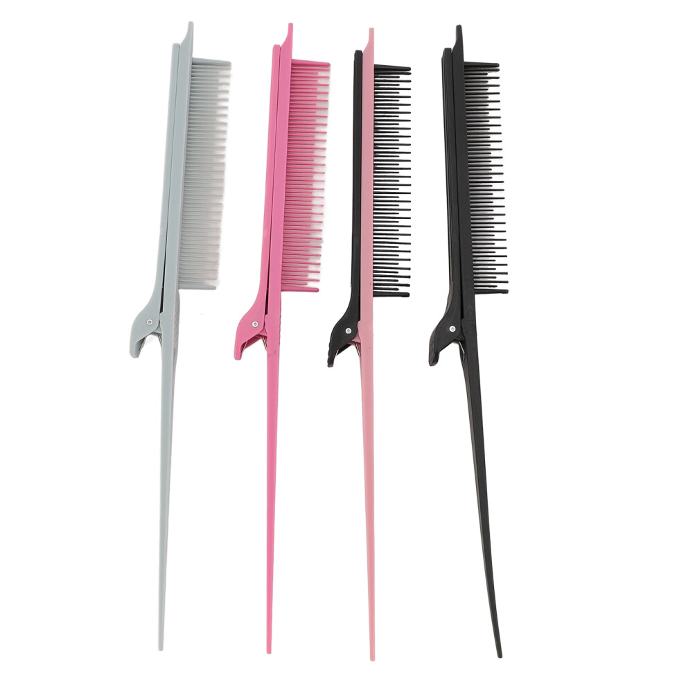 Unisex 4 Color Rat Tail Highlights Comb With Hair Clip