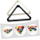Billard Rack Triangle 2 Pieces Pool Cue Ball Holder Plastic Diamond Style Random Color 2