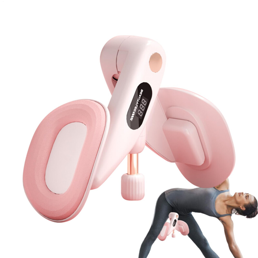 Pink Inner Thigh Toner - Adjustable Resistance Pelvic Floor Trainer, Hip And Thigh Strengthening Machine, Home Fitness Equipment