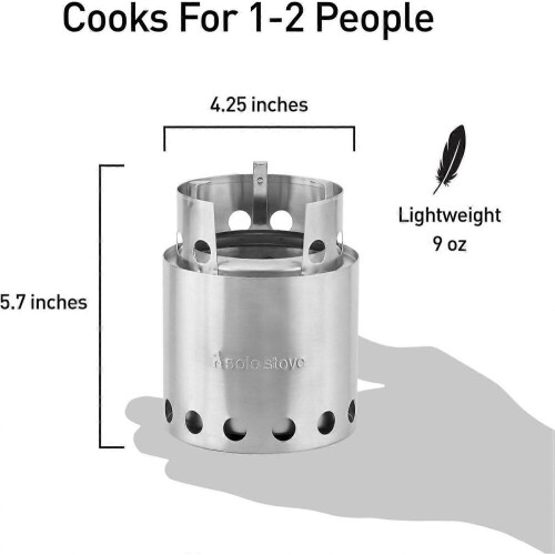 Solo Stove Lite - Σόμπα επιβίωσης και πεζοπορίας για κατασκήνωση | Ισχυρή και αποτελεσ 1