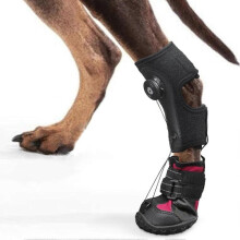 (S)Strap-On Drop Foot Brace All-Terrain No Knuckling Drop Foot Boot Brace for Dogs Dragging Paws - Corrective Outdoor Pet Shoes for Safe Adj
