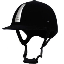 Riding Helmet Black and Silver 54cm for Men and Women, Durable Horse Sports Protective Headgear, Riding Equipment