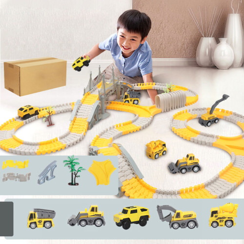 Construction Race Tracks for Kids Flexible
