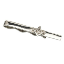 Stunning Polished Solid Sterling Silver Masonic Tie Slide