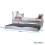 Noa and Nani Astrid Single Kids Sleigh Bed with Pullout Trundle in White 8