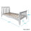 Noa and Nani Astrid Single Kids Sleigh Bed with Pullout Trundle in White 7
