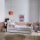 Noa and Nani Astrid Single Kids Sleigh Bed with Pullout Trundle in White 2