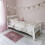 Noa and Nani Astrid Single Kids Sleigh Bed with Pullout Trundle in White 6