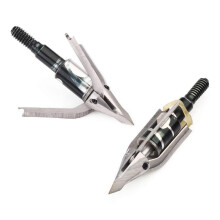 100 Grain Broadheads 6pcs Hunting Arrow Tips for Crossbow Recurve Bow 3 Blade Design Durable Steel Construction