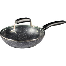 (20cm Pan With Lid) Aluminium Non Stick Saucepan Soft Touch Heavy Duty Lid Frying Pan Ceramic Induction Cockware