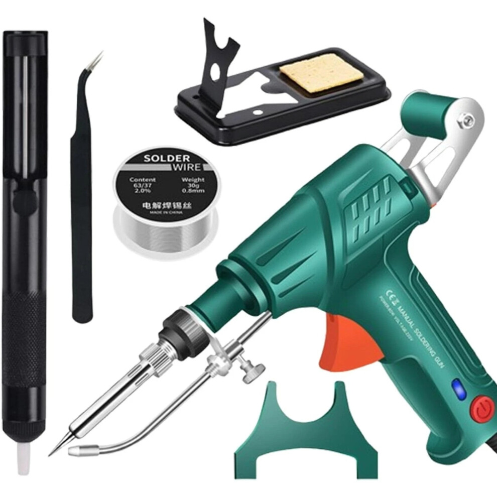(Green) Multi-Function Soldering Iron Soldering Gun Set,Industrial Home Diy 9357235721585