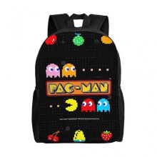 PAC MAN Versatile Backpack Washable casual style School Student Backpack Trendy Oxford Cloth Computer Bag Unisex-hjka3608