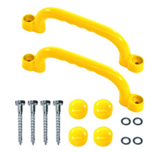 Playground Safety Grips - Reusable Non-Slip Kids Hand Grips Set of 2 for Backyard Park School Gym Yellow Handlebar Accessories