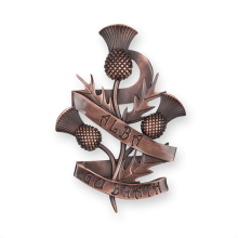 'Alba Gu Brath' Scottish Thistle Trio Chocolate Bronze Pewter Kilt Pin