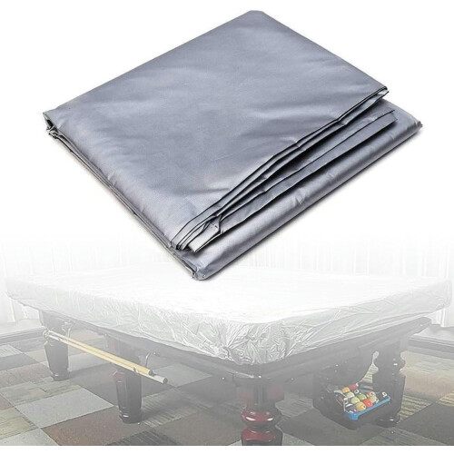 Outdoor Pool Table Cover Waterproof Dustproof 7/8/9 Foot Solid with Drawstring Silver 10ft Protection
