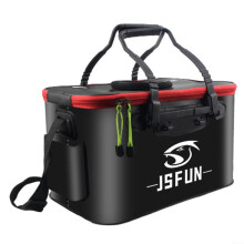 Foldable EVA Fish Bucket 50cm, Portable Fishing Box, Multifunctional Live Bait Container, Lightweight Sea Fishing Gear