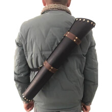 Köcher Tragbare Bogen- und Pfeiltasche für Bogenschießen, Große Kapazität, Freie Größe, Braunes Material