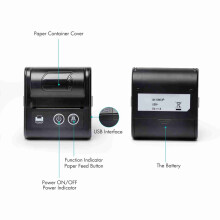 Kompakte Thermoquittungdrucker 570,5 mm Drahtlos USB BT mit Papier