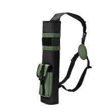 Arrow Quiver Lightweight Foldable Archery Quiver for Back and Hip, Compact Design, Dual Use Pocket, Green