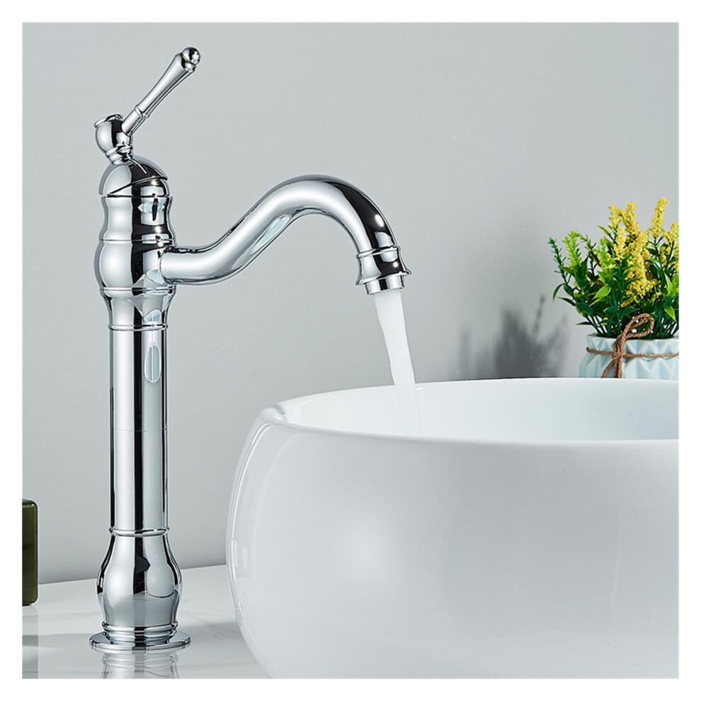 Faucet Gold-Waschtischarmatur, Einhand-Mischbatterie, Antikes Messing, Drehbarer Wasserhahn Fã¼R Badezimmer-Waschbecken 6447073962615