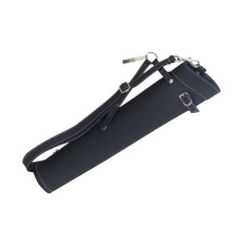 Arrow Quiver Bow Arrow Case for 25 Arrows, Adjustable Leather Hip and Back Quiver with Belt Clip, Black