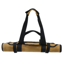 Wooden Storage Bag for Firewood, Foldable Khaki Canvas Carrier, Laundry Basket, Multi-Purpose Carry Bag