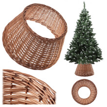 KADAX Naturgeflechtabdeckung Aliano 50 cm für Weihnachtsbaumständer