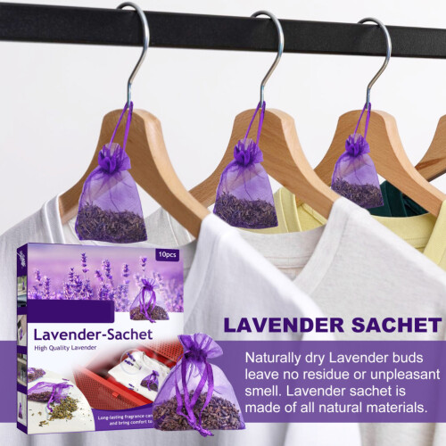 10 Pack Lavender Sachets for Drawers and Closets 2