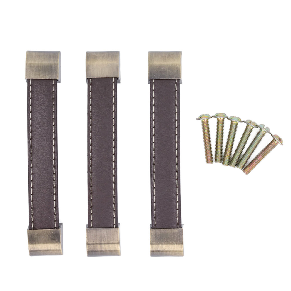 3Pcs Wardrobe Door Leather Handle Antique Drawer 8142674476834