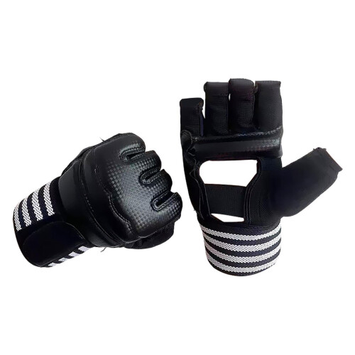 Boxing Hand Wraps Inner Gloves for Punching Training, Soft Black, Quick Wrist Support, Size L