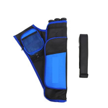 Archery Quiver 3 Tubes Portable Arrows Holder for Right Hand Left Hand Bow Shooting Outdoor Practice Adults Blue 1pc