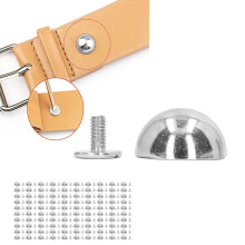 100 Sets Pilznieten 12 mm silberfarbene Legierung
