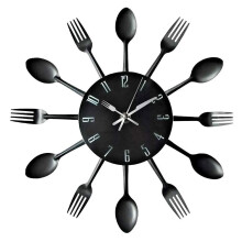 Metal Kitchen Wall Clock Spoon Fork Wall Clock