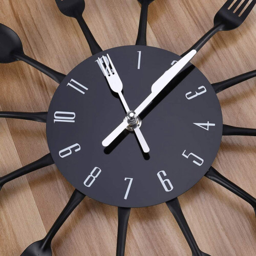 Metal Kitchen Wall Clock Spoon Fork Wall Clock 2