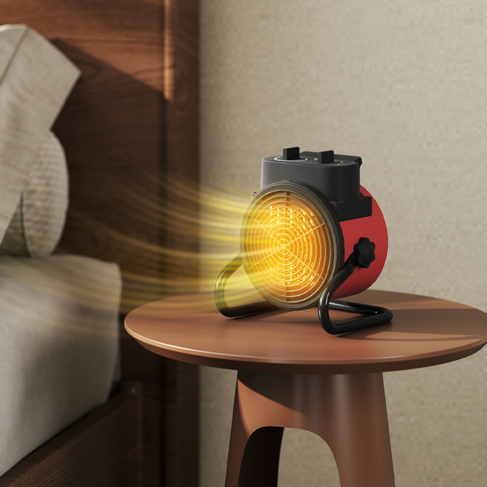 Homcom (Red) Portable Ceramic Electric Heater, 1500W Fan Space Heater Red