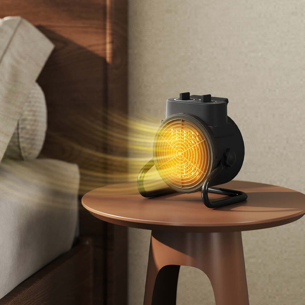 Homcom (Black) Portable Ceramic Electric Heater, 1500W Fan Space Heater Black
