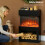 Homcom (Black) HOMCOM 1000W/2000W Electric Fire and Mantel with Remote & Timer 6