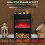 Homcom (Black) HOMCOM 1000W/2000W Electric Fire and Mantel with Remote & Timer 4