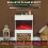 Homcom (White) HOMCOM 1000W/2000W Electric Fire and Mantel with Remote & Timer 4