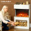 Homcom (White) HOMCOM 1000W/2000W Electric Fire and Mantel with Remote & Timer 6